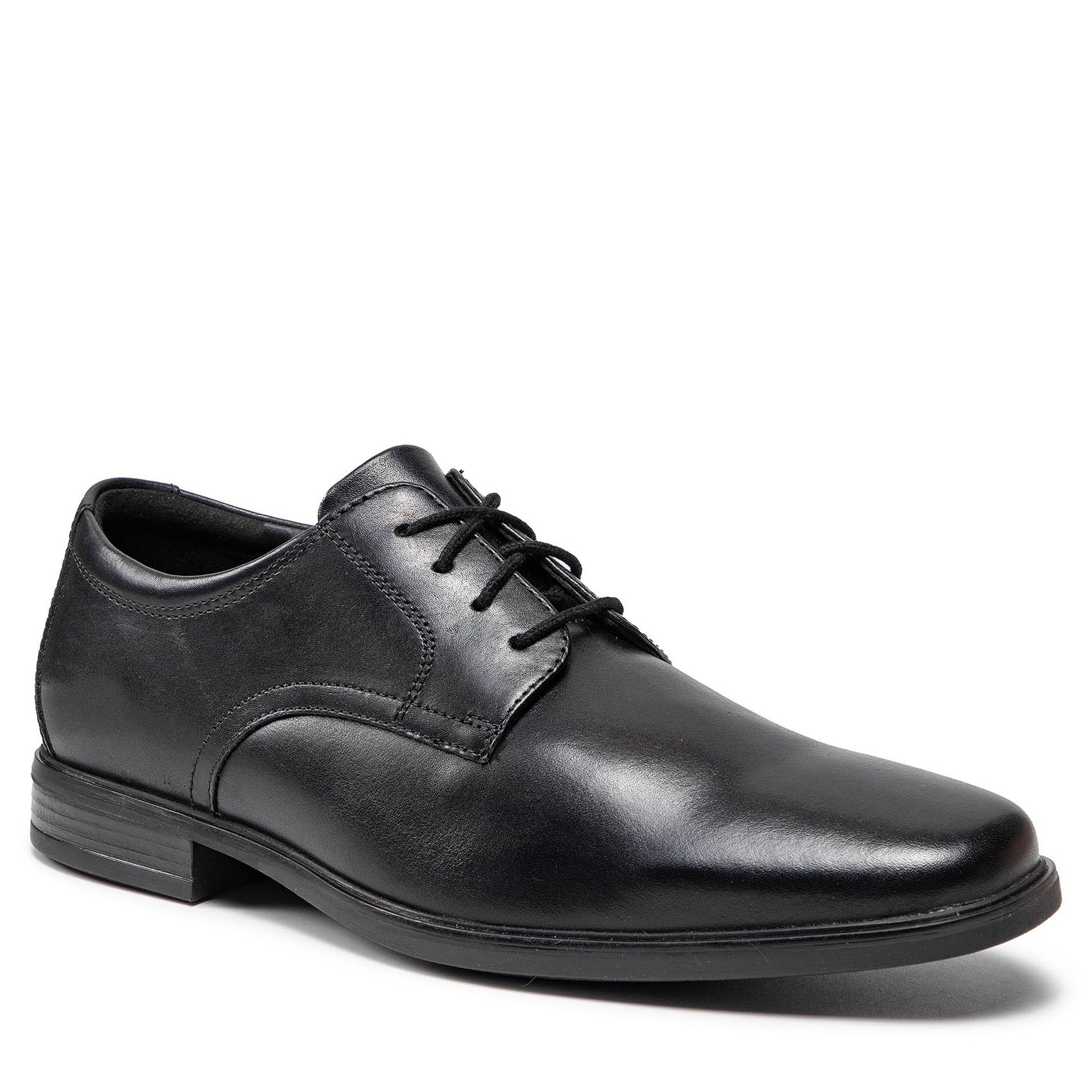 Clarks Półbuty Howard Walk 261612857 Black Leather