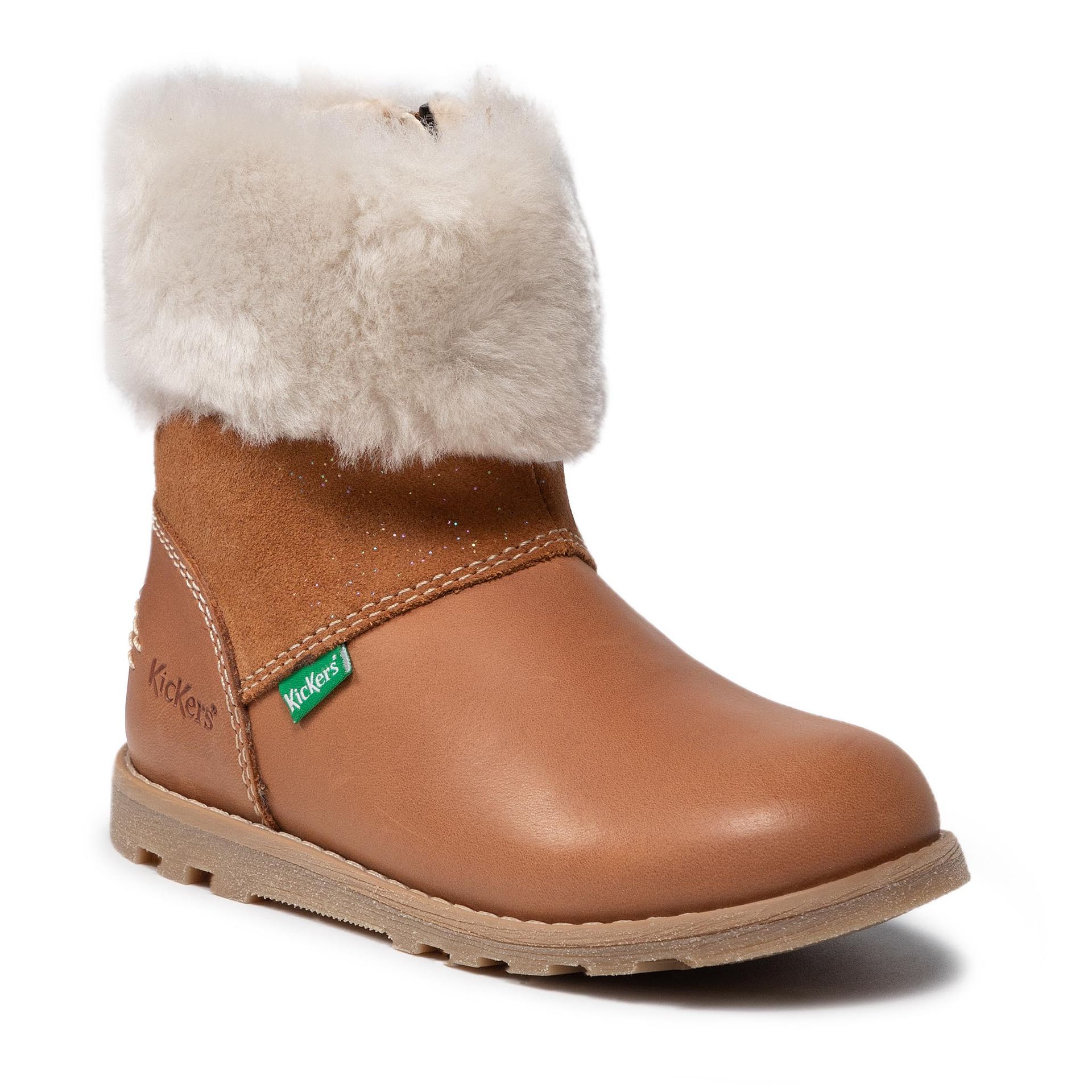 Kickers Kozaki Nonofur 878683-10-116 S Camel Brillant