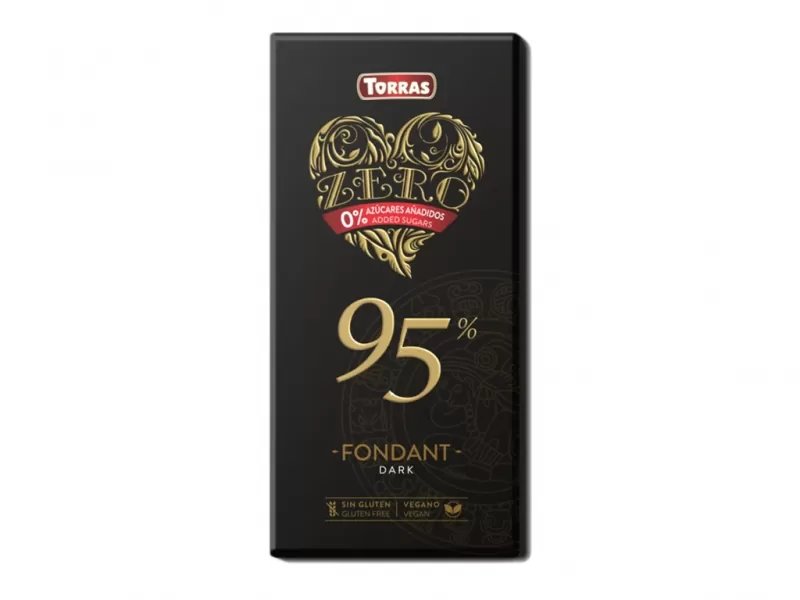 Czekolada gorzka 95% Bez Cukru Bezglutenowa 100 g Torras Zero