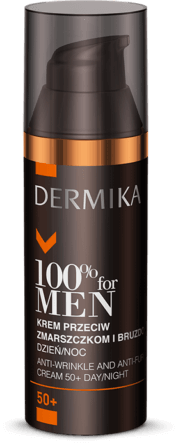 Dermika DERMIKA 100% FOR MEN KREM 50+ PRZECIW ZMARSZCZKOM I BRUZDOM NA DZIEŃ I NOC 50ml