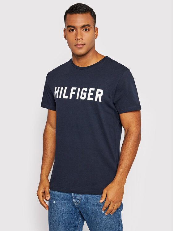 Tommy Hilfiger T-Shirt Ss Tee UM0UM02011 Granatowy Regular Fit