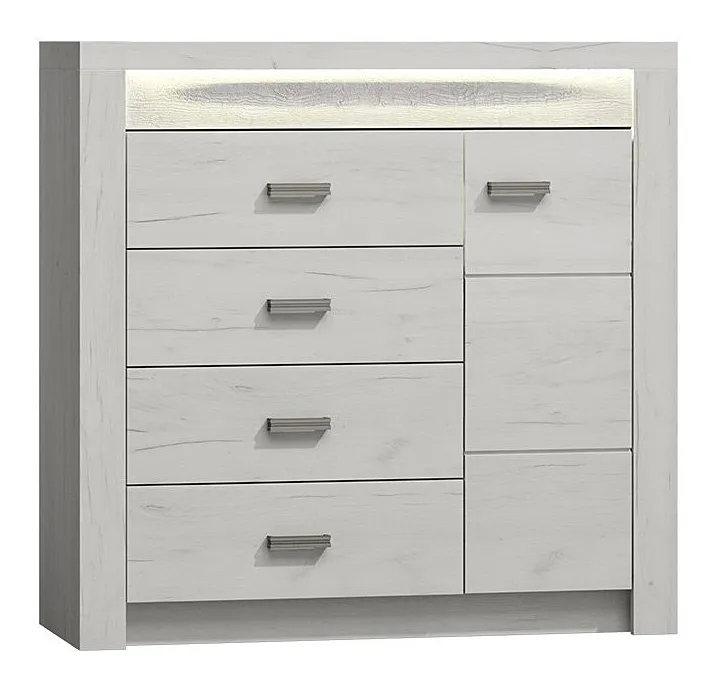 Komoda do salonu kraft biały P6-D35