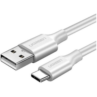 UGREEN Niklowany kabel USB-C QC3.0 0.25m (biały)
