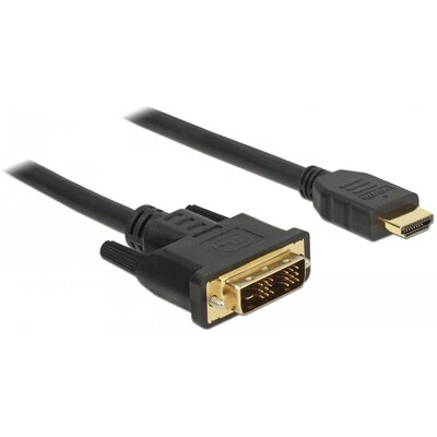 Delock Kabel adapter DVI-D(M)(18+1) - HDMI(M) v1.2 5m czarny 85586