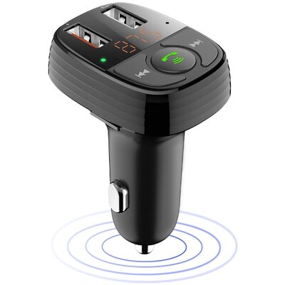 Devia Devia transmiter FM Smart czarny MP3 2USB QC 3.0 + 1,5A
