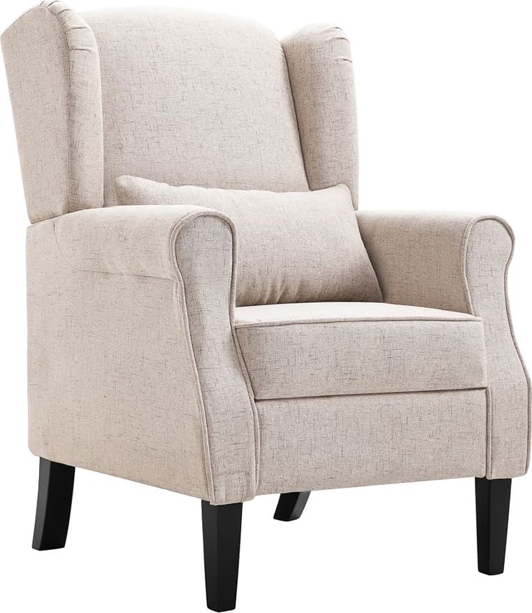 Elior Tapicerowany beżowy fotel uszak - Prado