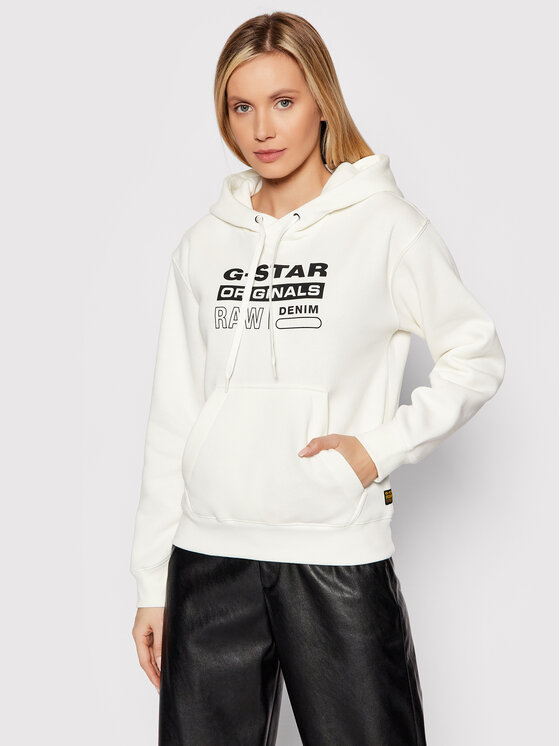 G-Star Bluza Premium Core D20760-C235-111 Biały Regular Fit