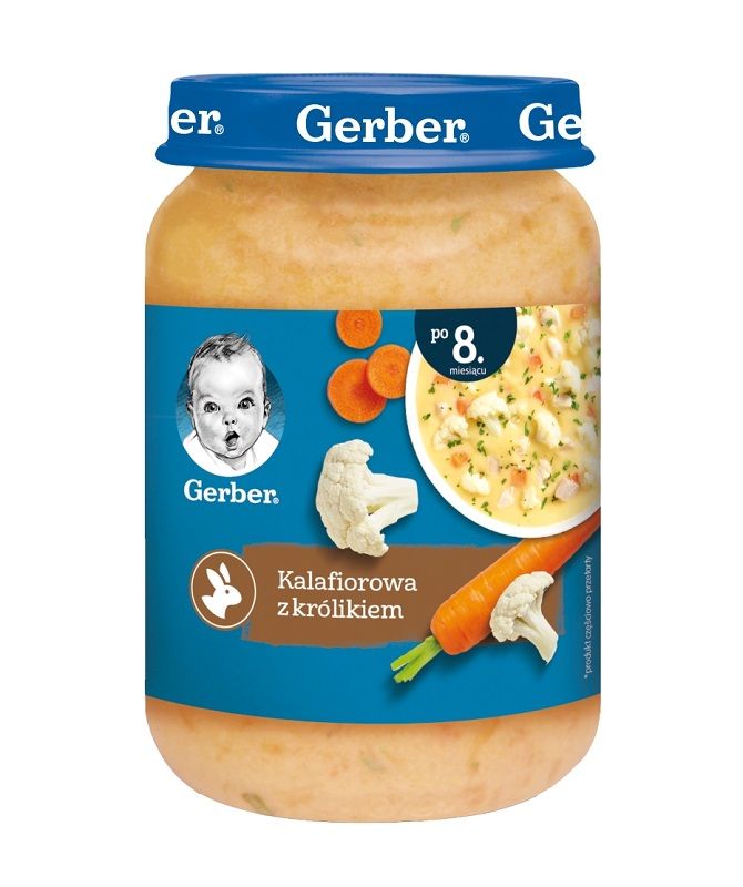 Gerber KUCHNIA POLSKA Domowa zupka kalafiorowa z królikiem po 8 miesiącu 190 g