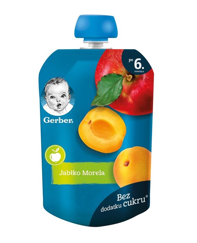 Gerber Deserek Jabłko morela po 6 m-cu 90 g