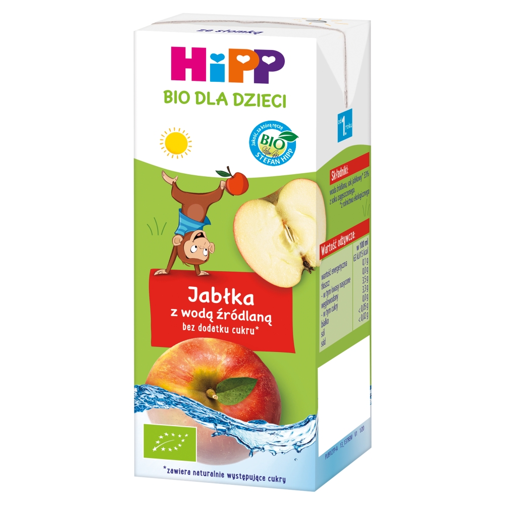 Hipp Napój Jabłka z wodą źródlaną BIO od 1 roku 200ml