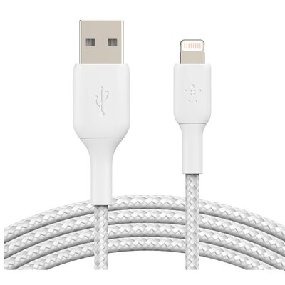 Belkin Kabel Boost Charge Braided USB-A do Lightning 2m, biały 745883788750