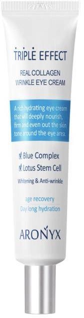 ARONYX Triple Effect Real Collagen Wrinkle Eye Cream przeciwzmarszczkowy krem pod oczy o potrójnym działaniu 40ml