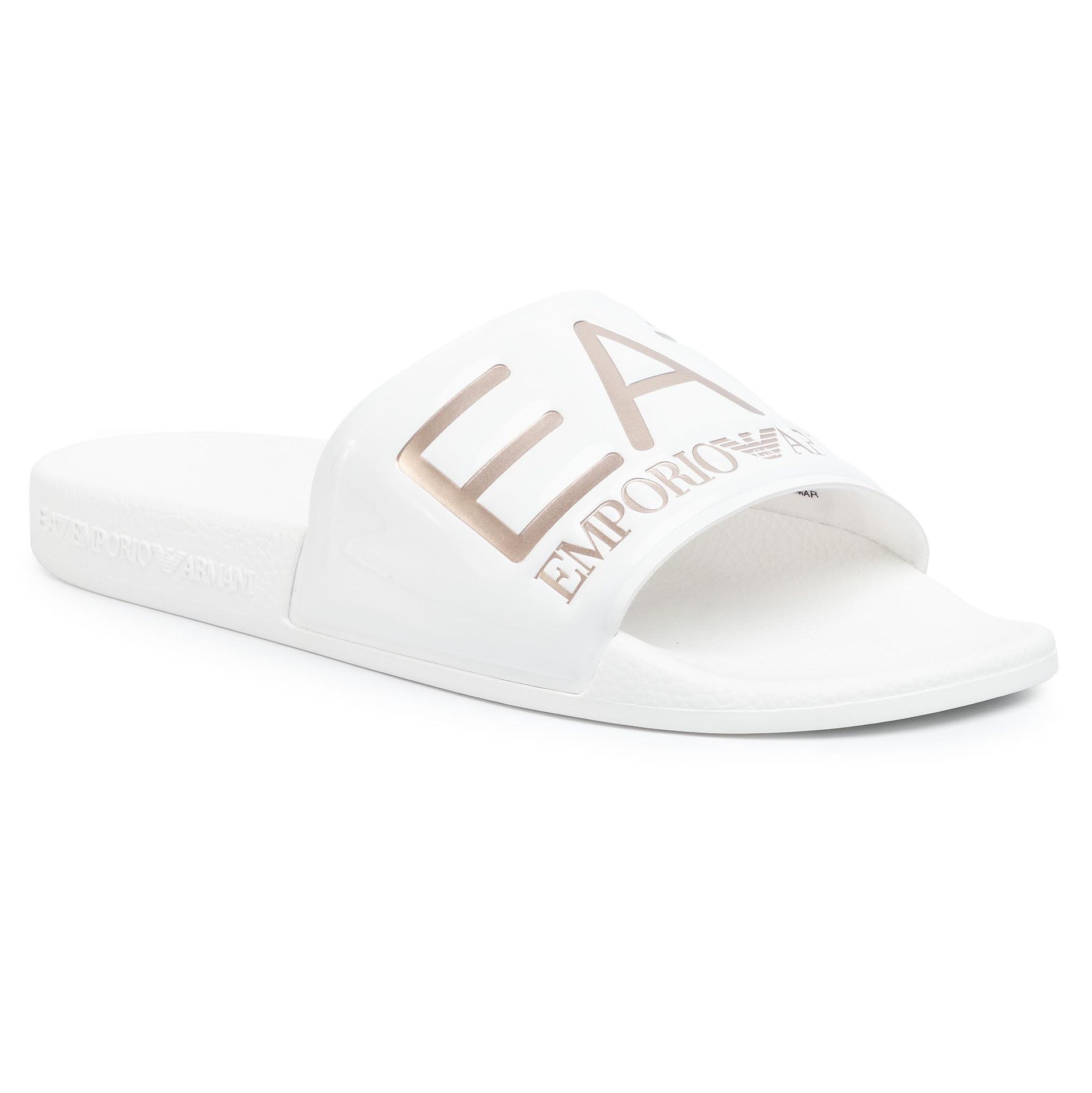 SHINY Klapki EA7 EMPORIO ARMANI - XCP001 XCC22 M632 White/Rose Gol