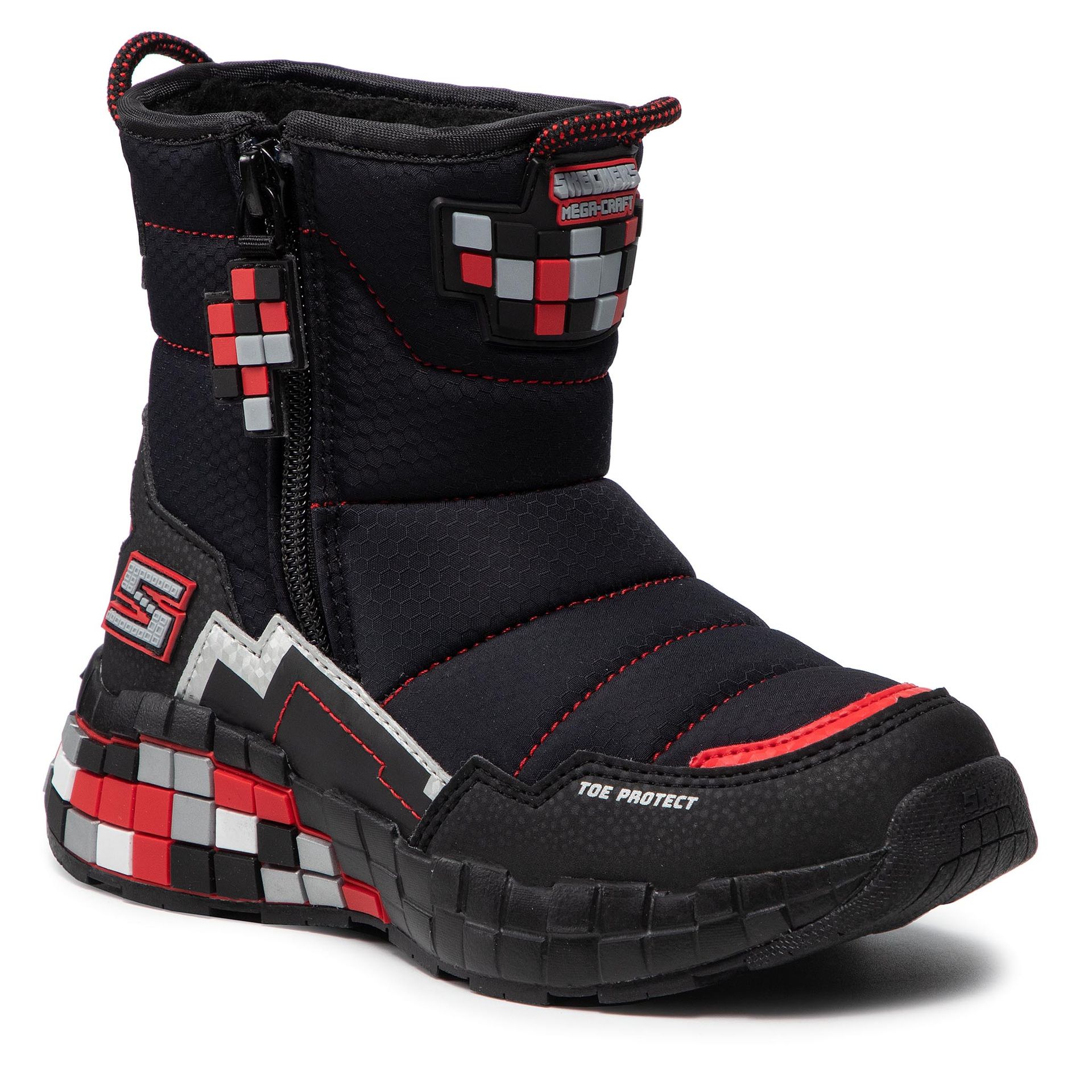 Śniegowce SKECHERS - Cuboforce 402198L/BKRD Black/Red