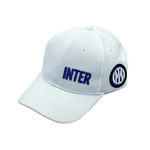 Inter Inter Unisex Cappellino Da Baseball Con Visiera Nuovo Logo, poliester, Bianco, Taglia Unica Regolabile czapka bejsbolowa z daszkiem, biała, rozmiar uniwersalny IN2122/CA/CBIA