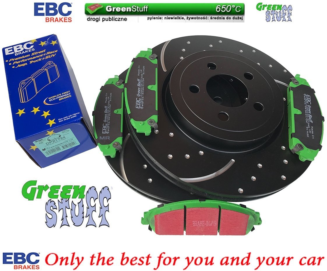 Przednie klocki GreenStuff + tarcze hamulcowe 345mm EBC seria GD Chrysler 300C