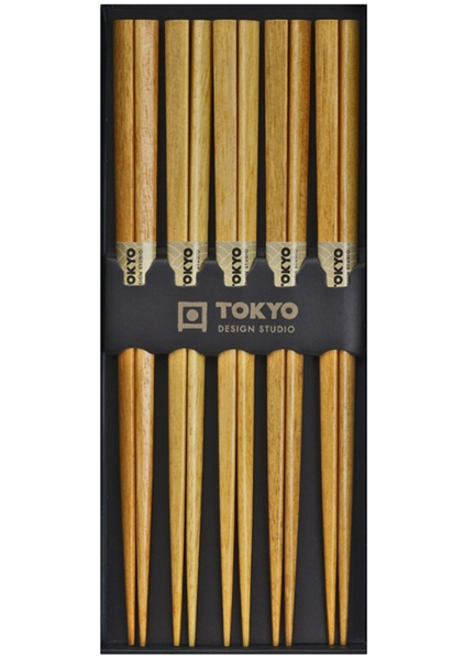 Tokyo Design Studio Zestaw pałeczek z jasnego drewna 22,5cm - 5 par - Tokyo Design Studio 17935