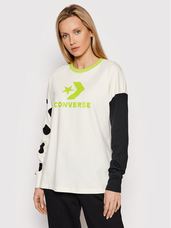 Converse Bluzka 10023077-A01 Biały Loose Fit