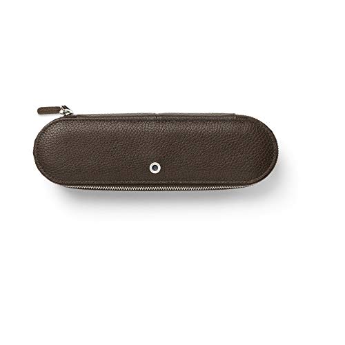 Graf von Faber-Castell 118777 - piórnik kaszmir, ciemnobrązowy, etui na długopisy ze skóry, ciemnobrązowy, Dunkelbraun, etui podróżne