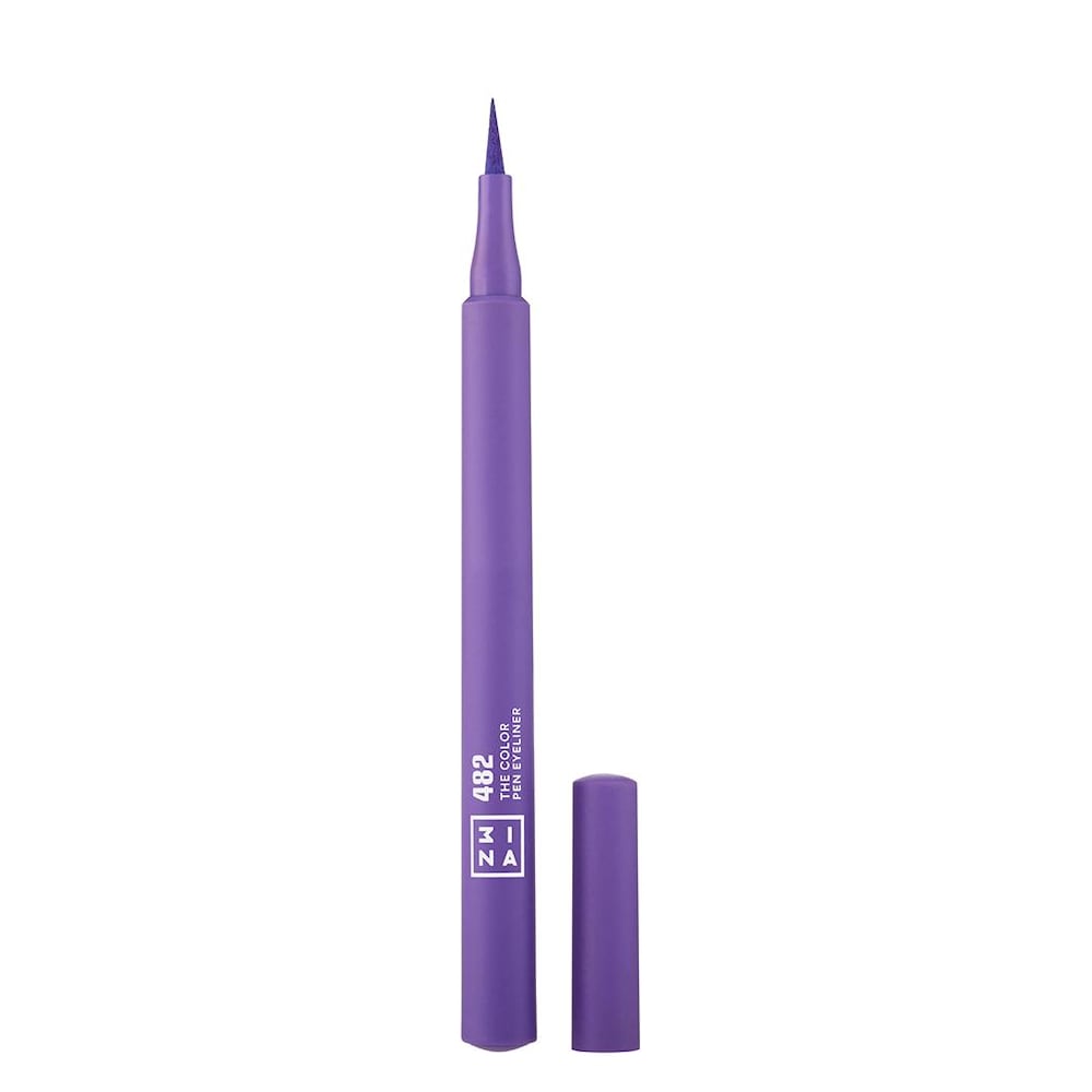 3INA Cosmetics 3INA Makeup Vegan Cruelty Free The Color Pen Eyeliner 482 eyeliner trwała definicja wodoodporny wysoko pigmentowany 8 kolorów fioletowy