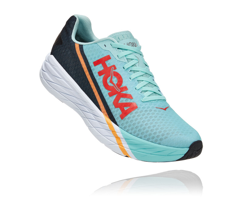 Hoka One One Rocket X Shoes Men, turkusowy/czarny US W 13 | US M 12 | EU 46 2/3 2021 Buty szosowe 1113532-EBBC-12/13