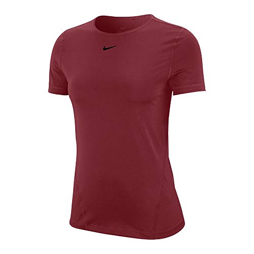 Nike Koszulka treningowa Pro Women's Short-Sleeve Training Top wielokolorowa Dark Beetroot/Black M