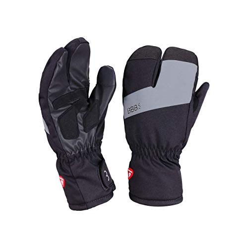 BBB Cycling Rękawice unisex Subzero 2 x 2 | odporne na wodę i zimno ekran dotykowy antypoślizgowe | męskie i damskie | MTB rower miejski | BWG-35 S, czarny, S