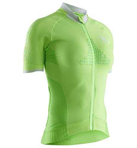 X-Bionic Damska koszulka Invent Bike Race Zip Shirt Short Sleeve Women zielony Amazonas Green/Magnolia Purple M RT-BT00S19W