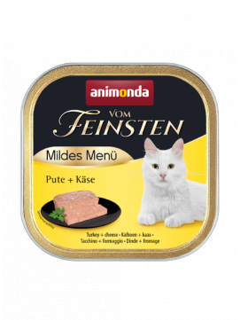 Animonda vom Feinsten Mildes Menu z Indykiem i Serem tacka 100g