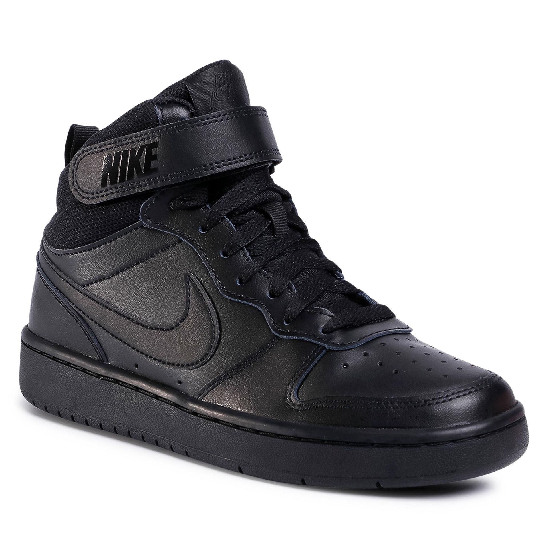 Sneakersy Nike Court Borough Mid 2 (GS) CD7782 001 Czarny