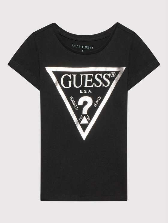 Guess T-Shirt K73I56 K8HM0 Czarny Regular Fit