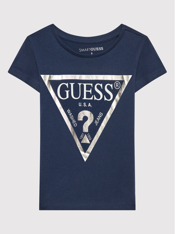 Guess T-Shirt K73I56 K8HM0 Granatowy Regular Fit