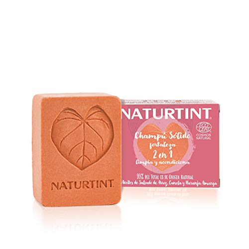 Naturtint Naturtint Shampoo Fortaleza 2 w 1. Solidny szampon + odżywka ekologiczna, wzmacnia, regeneruje i chroni. Słabe włosy, bez objętości, 99% naturalnych składników. 75 gr.