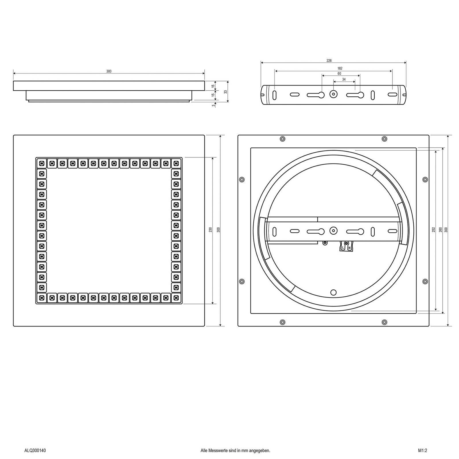 EVN ALQ panel LED biały 15W 30x30cm 4 000 K