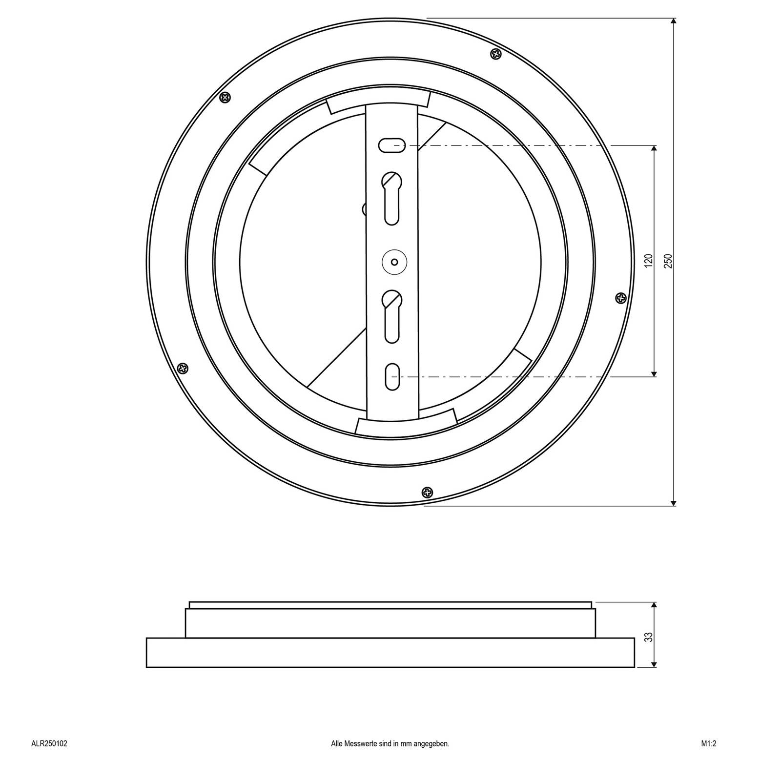EVN ALR panel LED biały 12W Ø25cm 3 000 K