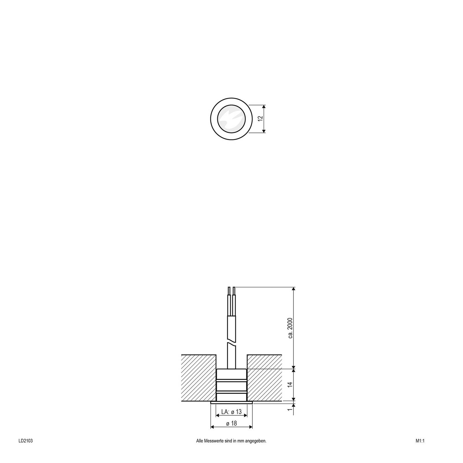 EVN EVN LD2102 oprawa 12V IP68 1,8cm 0,2W niebieska