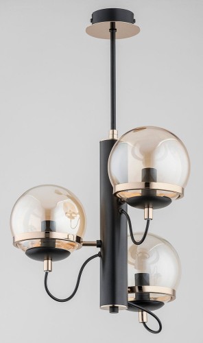 Alfa Lumina lampa wisząca 3-punktowa czarna/złota 28333