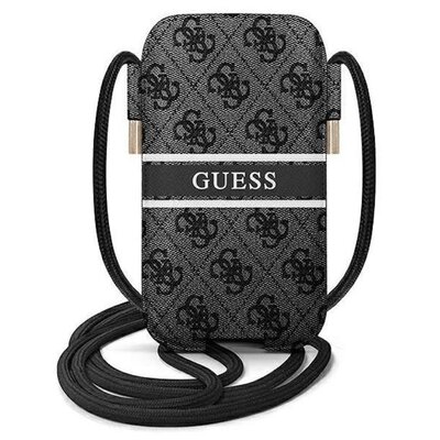 Guess 4G Printed Stripe Pouch - Torebka na telefon L szary GUPHL4GDGR