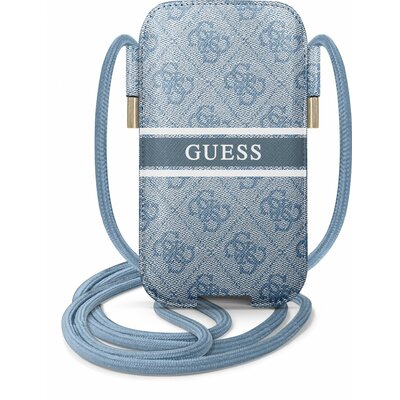 Guess 4G Printed Stripe Pouch - Torebka na telefon L niebieski GUPHL4GDBL