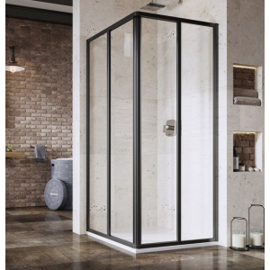 Ravak 14V703O2Z1 Kabina prysznicowa naro$948na SRV2-90 S czarna szk$949o Transparent 195