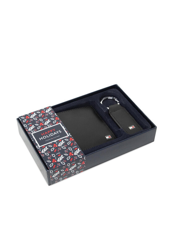 Tommy Hilfiger Zestaw upominkowy Gp Eton Cc And Coin Pckt Keyfob AM0AM07931 Czarny
