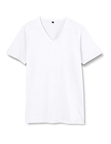 Build Your Brand Build Your Brand Męski T-shirt Light Tee dekolt w serek, górna część z wycięciem w kształcie litery V dla mężczyzn dostępny w wielu kolorach, rozmiary S - 5XL biały S BY006-00220-0051