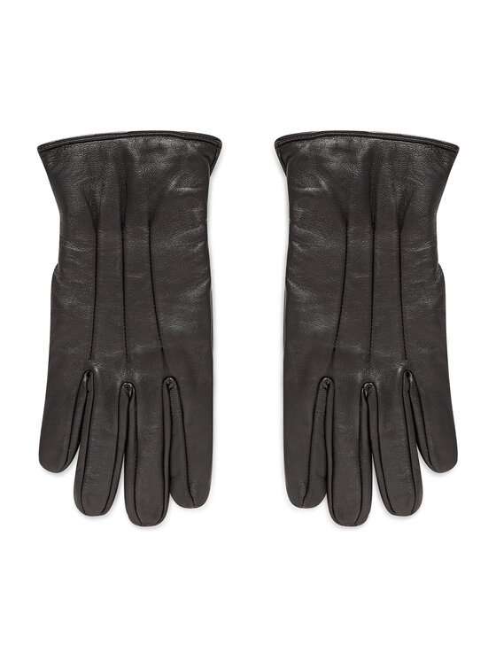 Jack&Jones Rękawiczki Męskie Jacmontana Leather Gloves Noos 12125090 Czarny