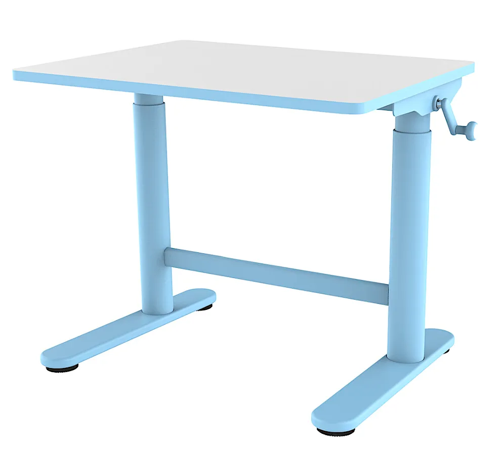Niebieskie regulowane ergonomiczne biurko dla dzieci S0-B56