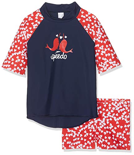 Speedo Speedo Zestaw dla dziewcząt Splashmaster Top Set wielokolorowa Splashmaster granatowy/czerwony 7 Lat 811882C889