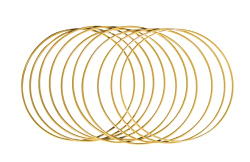 Rayher Metalowe pierścienie, powlekane, złoto, 15 cm ø, pudełko 10 sztuk, 25217616, 15,5