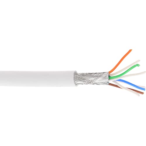 InLine Kabel instalacyjny S/FTP PiMF Cat.6A halogen free 500MHz biały 100m 76899W