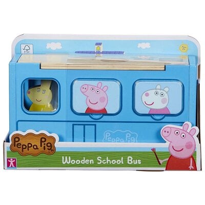 Tm Toys Zestaw z figurką Świnka Peppa Drewniany autobus sorter 5_804134