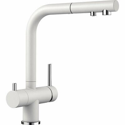 Blanco Fontas-S II Biała bateria zlewozmywakowa z wyciąganą wylewką Silgranit-Look 525204 525204