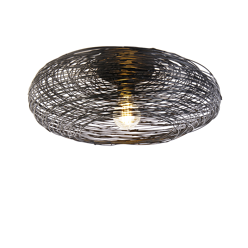 QAZQA Designerska lampa sufitowa czarna owalna - Sarella